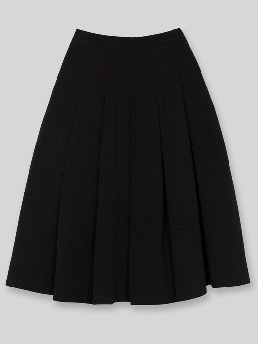 Pleats Full Skirt - Black