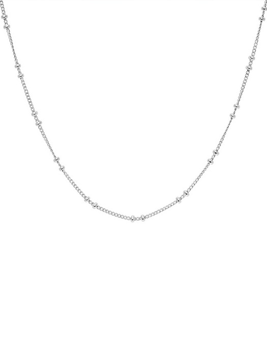 [925 silver] Un.silver.72 / boule necklace (2 color)