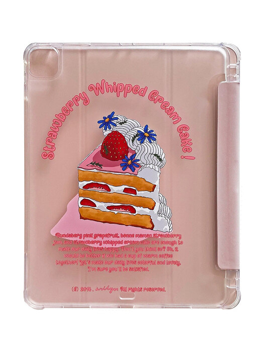 iPad Smart Cover_Strawberry Whipped Cream Cake