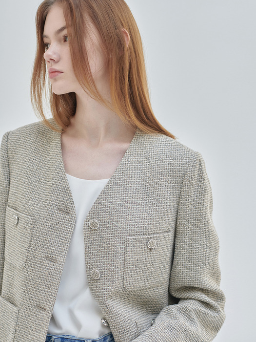 24SN tweed crop jacket [BE]