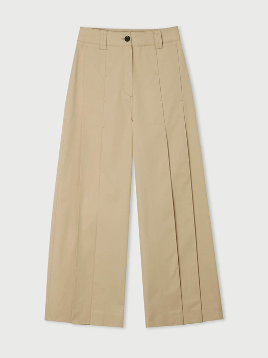 WIDE PINTUCK TROUSERS (2COLORS)