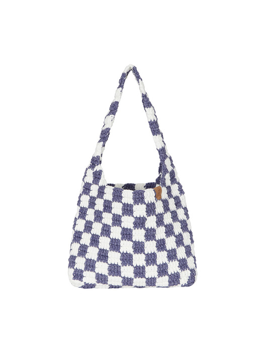 Checkerboard Knit Bag in Blue VX3MG311-22