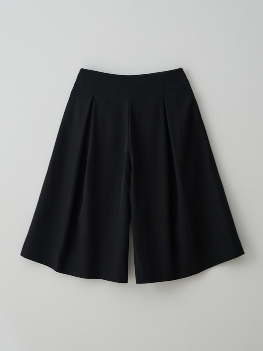 Wide Pleats Skirt pants_BLACK
