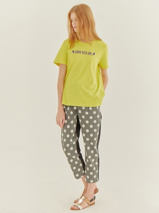 POLKA DOT DENIM PANTS (BLACK)