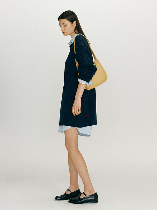 LIHUE Cable knit dress (Navy)