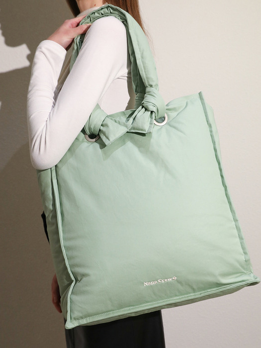 BELLY PUFFER TOTE BAG-FOREST GREEN