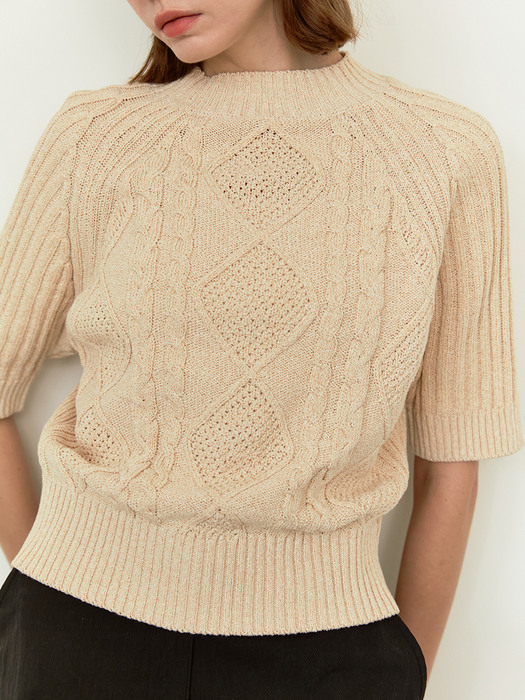 RTS ROUND CABLE KNIT TOP_2COLORS