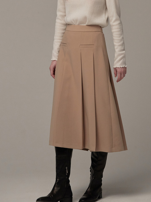 Kate pleated skirt - Beige