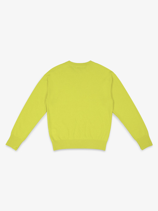 NEW CASHMERE BLENDED BASIC KNIT TOP_YELLOW