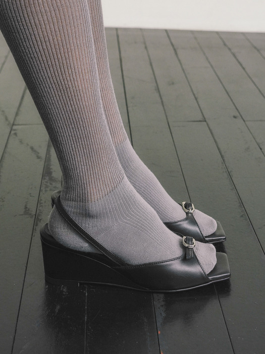 시티 웨지 샌들 City wedge sandals (2color) 24S01