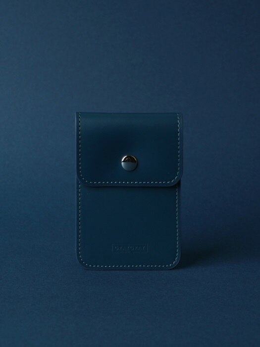Button Card Wallet Deep Blue