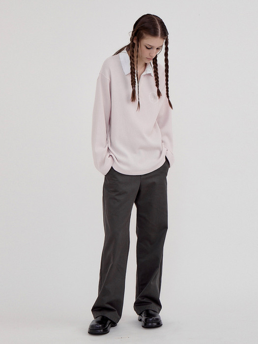 RR OVERSIZE POLO T-SHIRT - PINK