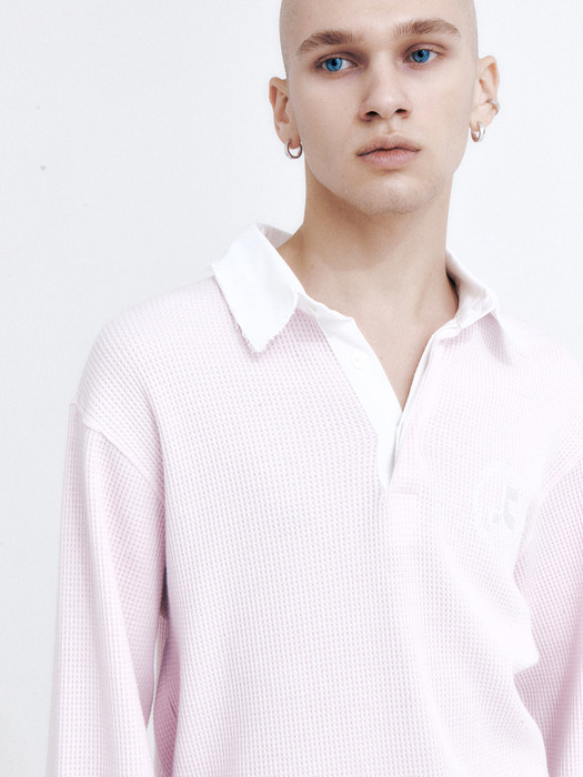 RR OVERSIZE POLO T-SHIRT - PINK