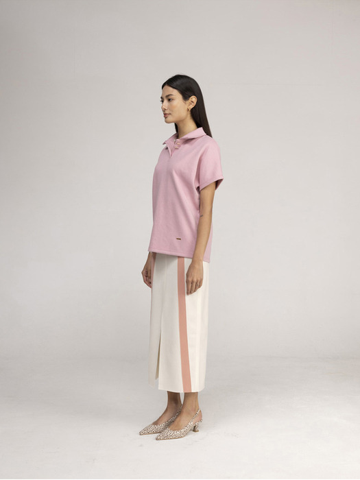 Long Frame Skirt_white/pink