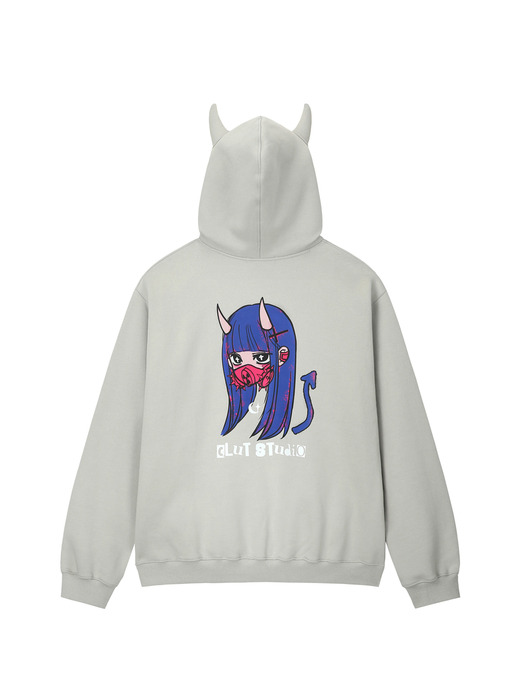 0 5 devil hoodie - GREY