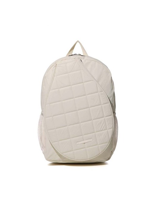 LOVEFORTY QUILTING RACKET BACKPACK BEIGE GRAY