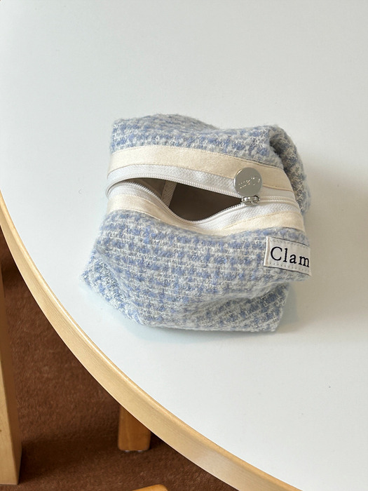Clam round pouch _ Blue cake