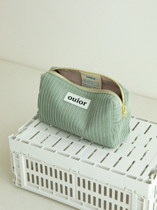 ouior everyday pouch - corduroy warm mint