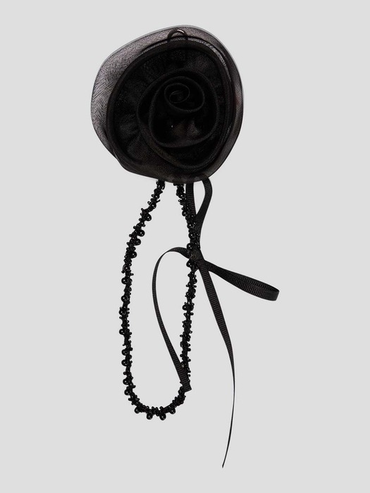 hish rose key ring - black