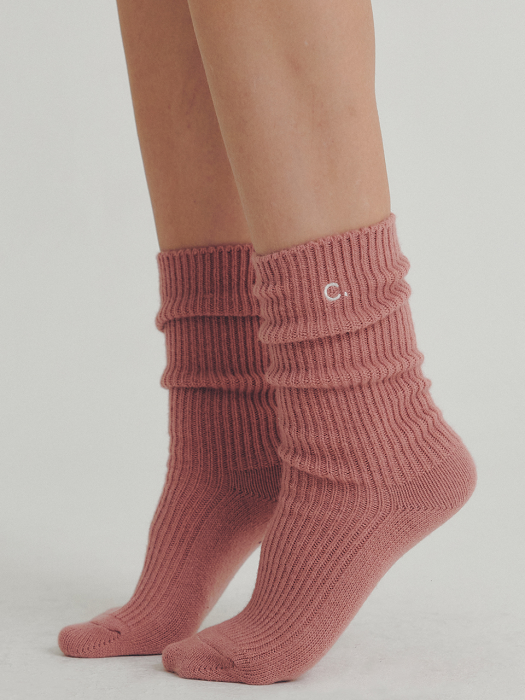 Cashmere Blended Socks (Pink)