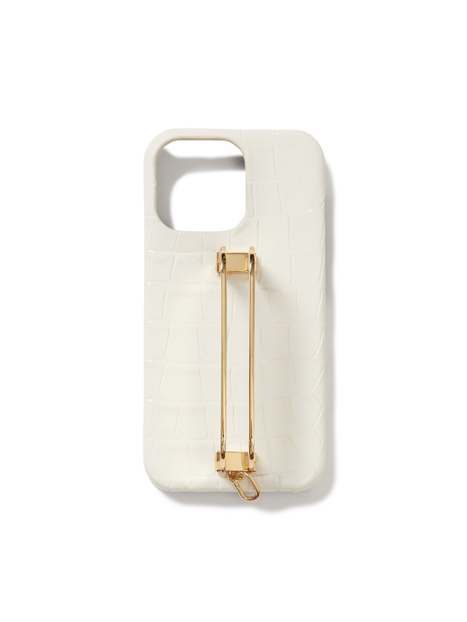Phone Case with Leather Strap Ivory