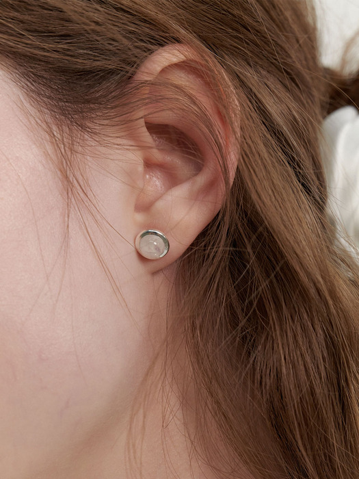 [Silver] Pure Gemstone Earrings (L241MER090)
