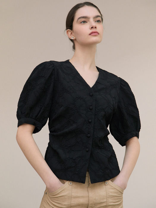 Solid Short-sleeved Blouse NEW4MB343