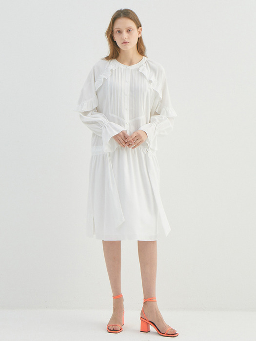 WHITE LILLY FRILL DRESS