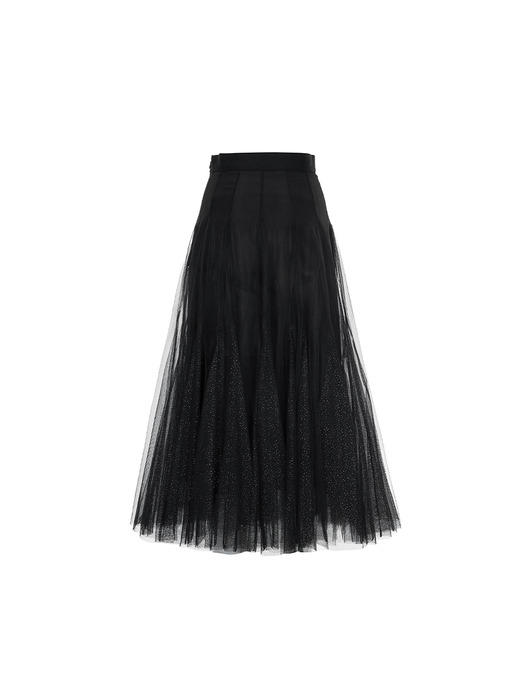 Etoile Banding Sha Skirt (Black)