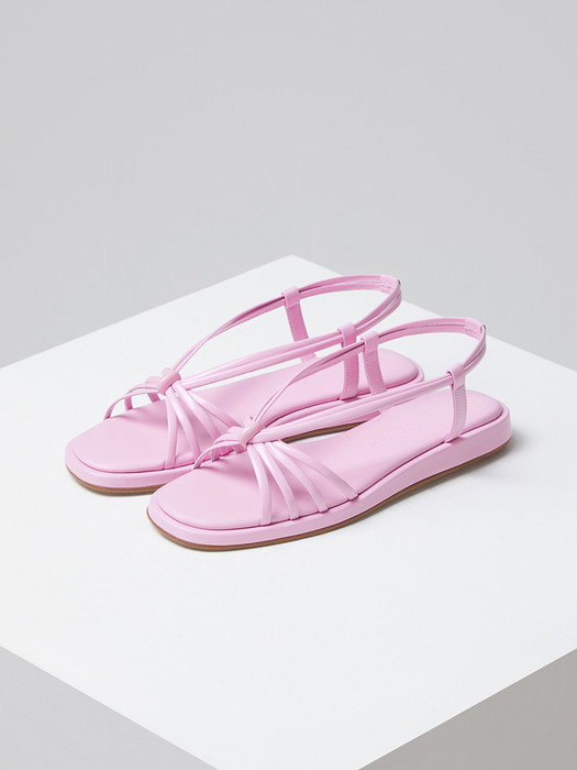 Knotted sandal(glow pop pink)
