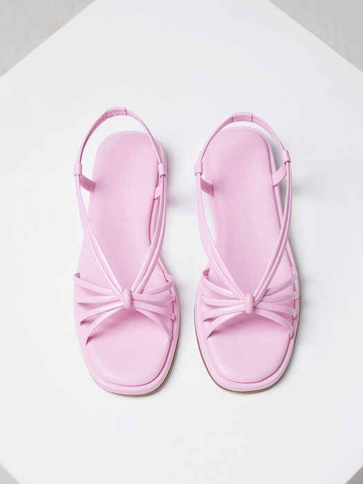 Knotted sandal(glow pop pink)