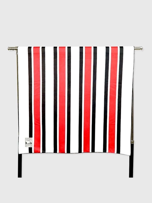 업사이클 비치타올 Shore towel mat - Stripe : Red