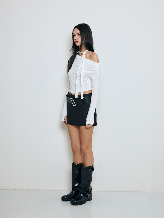 Jane belt skirt (black)