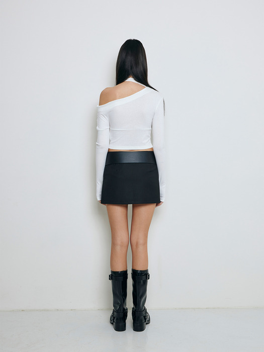 Jane belt skirt (black)