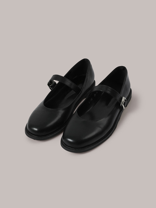 Maryjane Flat Shoes - Black