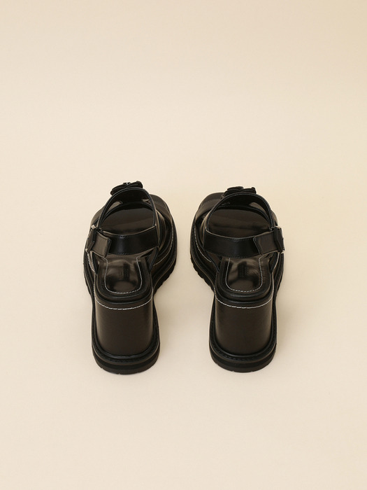 [김나영 착용] Fleur 24 wedge sandal(black)_DG2AM24019BLK