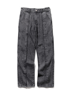 INCISION INVERTED WASHED DENIM PANTS MFTJP001-BK