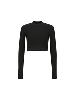 LONG-SLEEVE CROPPED TOP