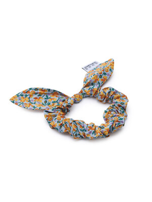 Tie Bow Scrunchy_Floral_YELLOW