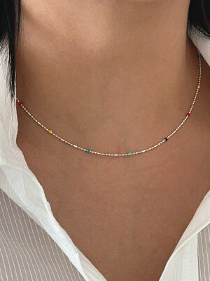 silver925 rainbow necklace