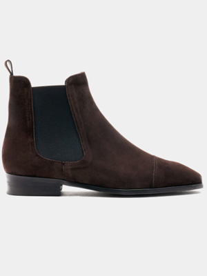Ardor_Straight tip Chelsea Boots D.Brown Suede / ALC132