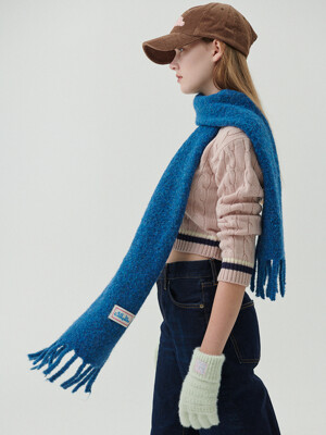 Boucle Tassel Knit Muffler (5 Colors)