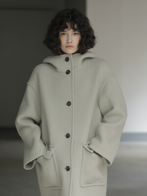 Torino Hooded Coat (Mint Grey)