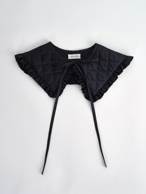 Quilted 100% silk  frill collar