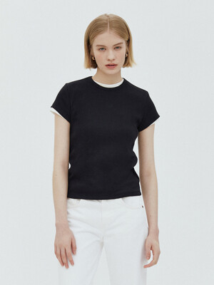 Semi Crop Cap Sleeve T-shirt_3colors