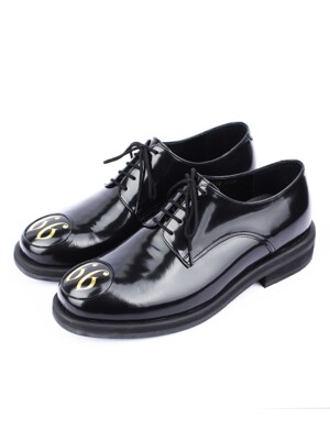 DAVID STONE LETTERING DERBY SHOES BLACK (66.ver)