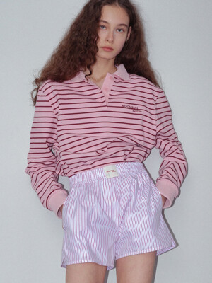 MJ S2 01 M.C Brief Shorts / Pink Stripe