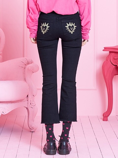 VVV GOLD STAR HEART BLACK JEANS