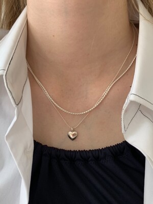 [usual M.E]pounding heart simple necklace