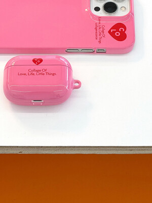 Heart Logo Phone Case+Airpods Case Set (3color)